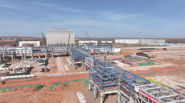 中天合創(chuàng)烏審旗風(fēng)光制氫項(xiàng)目冬季施工