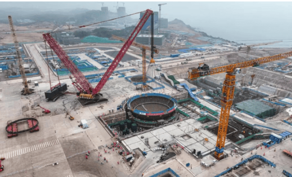 中國廣西白龍核電站1號機(jī)組核島鋼制安全殼底封頭精準(zhǔn)就位